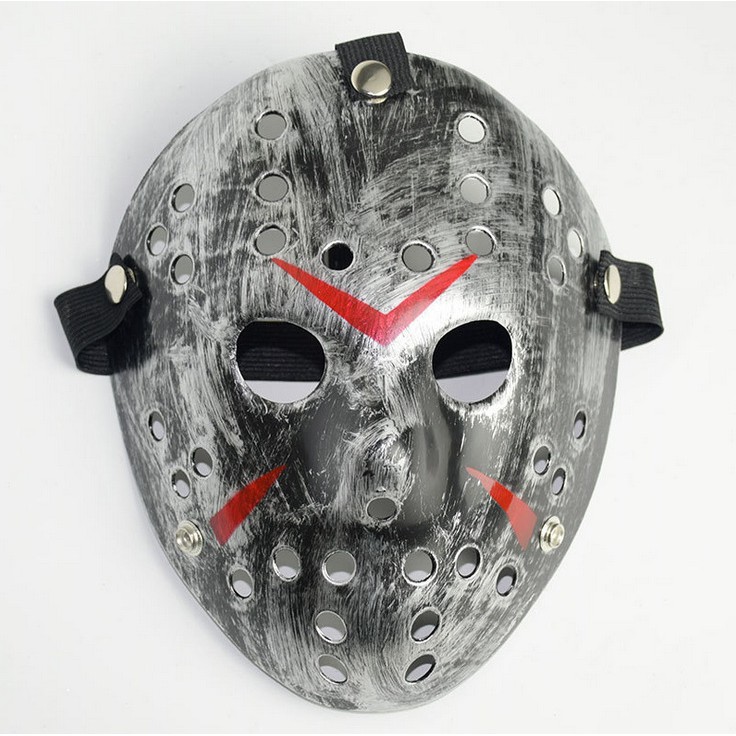 (TRẮNG/BẠC) -Mặt Nạ Hóa Trang Jason Friday The 13th-Mặt Nạ Hóa Trang Jason Voorhees