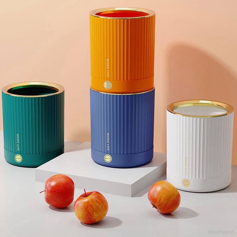 Thùng Rác Mini Để Bàn Có Nắp Xoay Tiện Dụng Cho Gia Đình / Văn Phòng