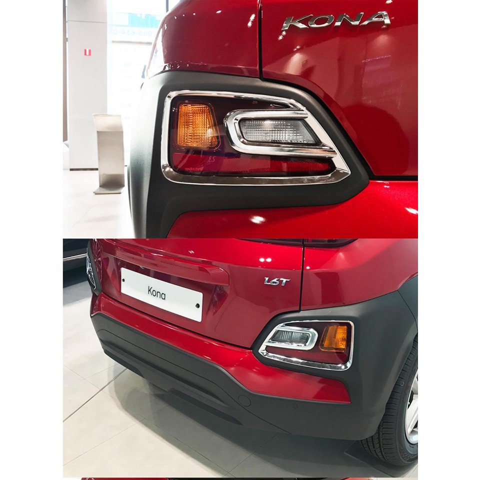 Viền Đèn Gầm Trước Sau Hyundai Kona 2018 2019 2020 2021 Mạ Crom