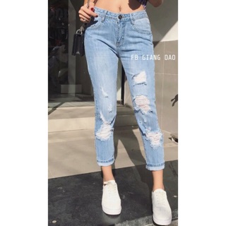 🎋55-75kg Baggy jean rách Bigsize