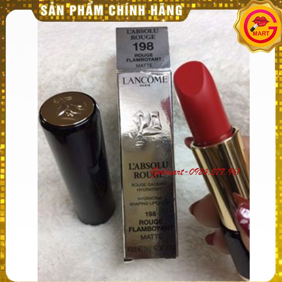 [MỸ PHẨM ĐẸP] Son Lancome L'absolu Rouge Màu 198 Rouge Flamboyant | BigBuy360 - bigbuy360.vn