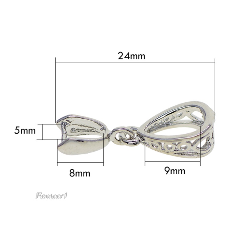 10 Móc Gài Màu Bạc Hình Trái Tim Làm Trang Sức