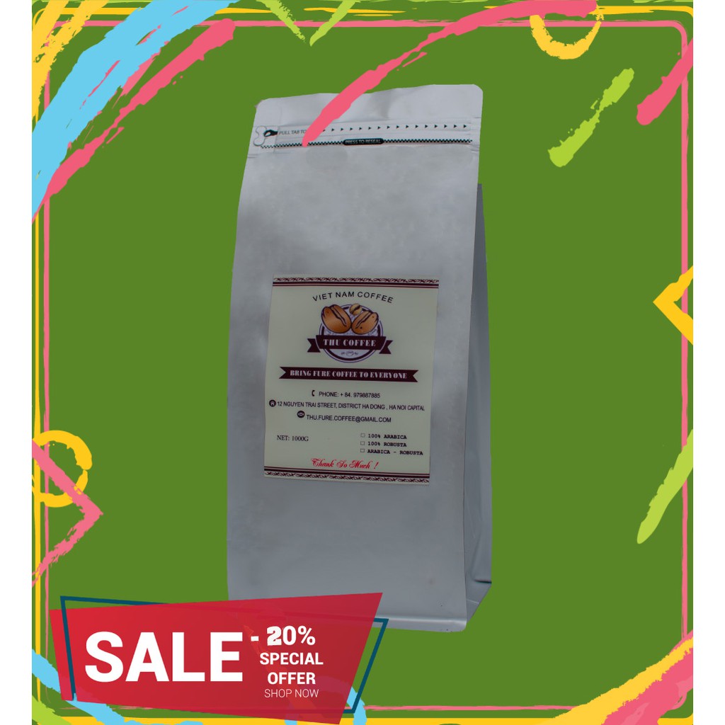 cafe Nguyên Chất pha Phin  1kg - Thucoffee