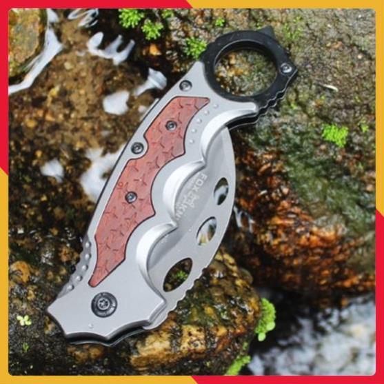 Dao karambit fox có bao da cao cấp gọt hoa quả tiện lợi