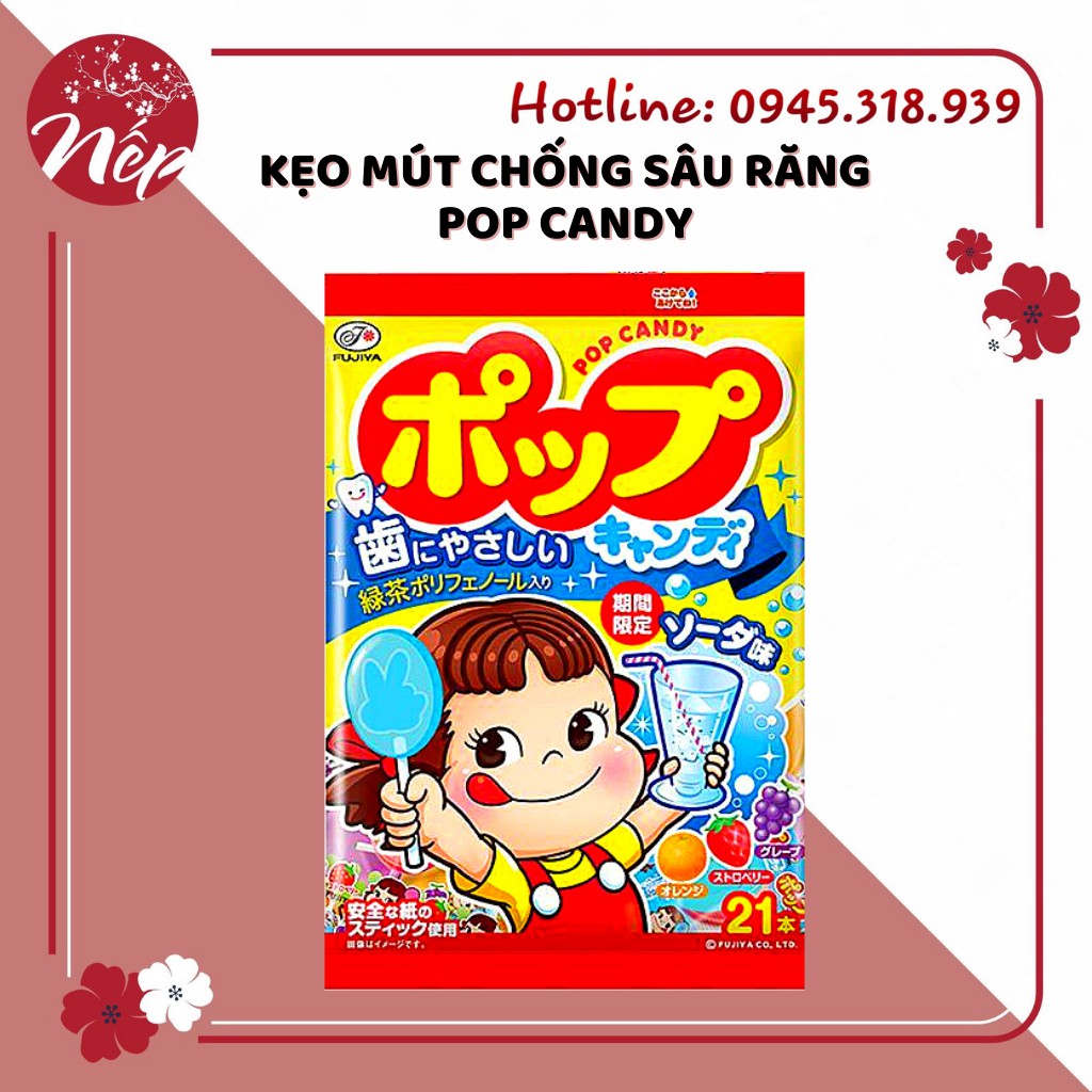 [MẪU MỚI] (DATE 2.2022) KẸO MÚT CHỐNG SÂU RĂNG POP CANDY - NHẬT BẢN