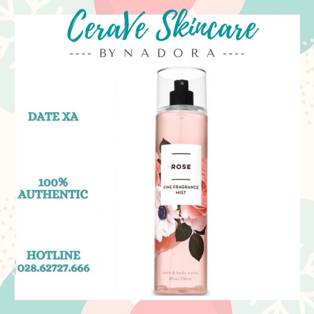 Xịt Thơm Toàn Thân Rose Bath And Body Works Body Mist - 236ml