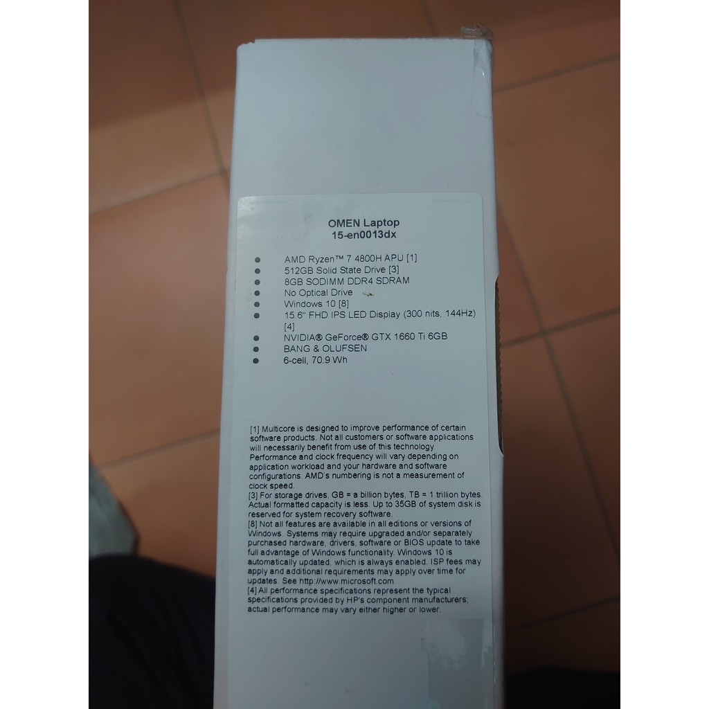 Laptop chính hãng HP OMEN 15 2020 Ryzen 4800H 1660Ti fullbox mới | BigBuy360 - bigbuy360.vn