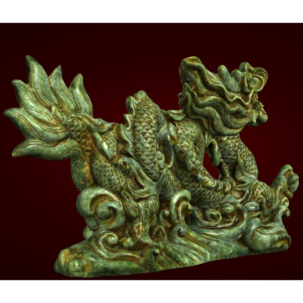 Tượng rồng phong thủy -Xưởng E3D- Trang trí phòng - RONG 022