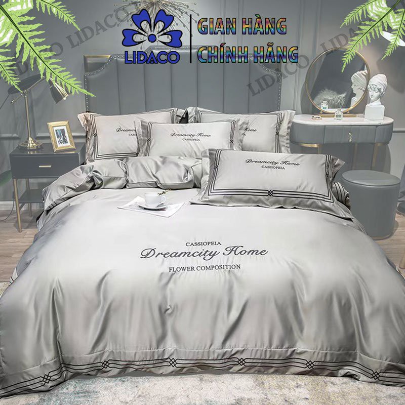 Bộ Chăn Ga Gối Lụa Dream Lidaco Home Nhiều Mẫu Lựa Chọn