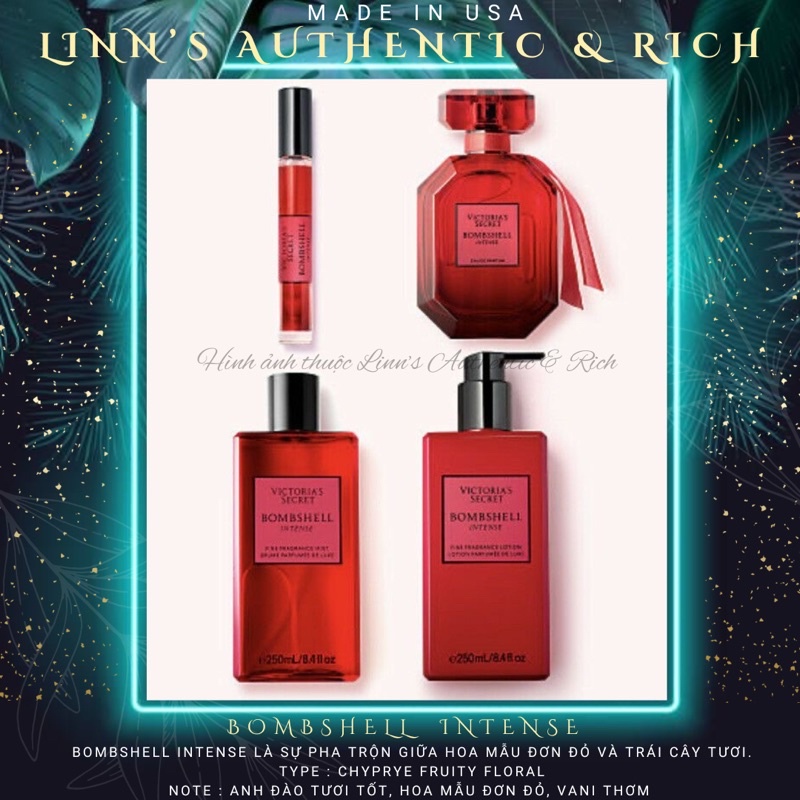 Auth_ Full Size BOMBSHELL INTENSE _XỊT THƠM NUỚC HOA TOÀN THÂN VICTORIA’S SECRET