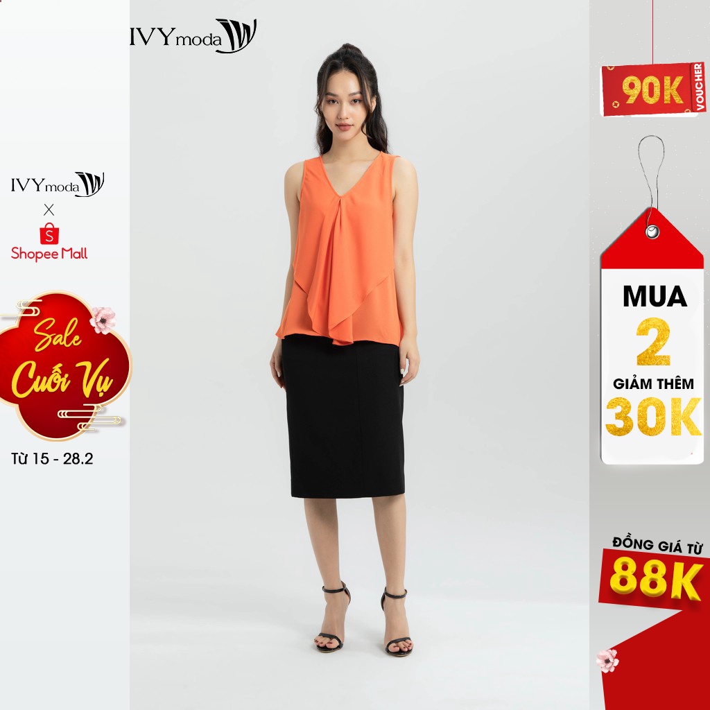 [NHẬP WABRTL5 GIẢM 10% TỐI ĐA 50K ĐH 250K ]Áo không tay cổ V nữ IVY moda MS 15M6297
