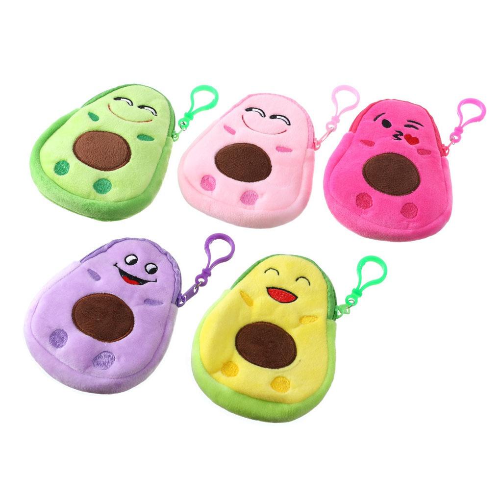Ví Đựng Tiền Mini Bằng Lông Nhung Hình Trái Bơ Dễ Thương Xinh Xắn Cho Bé Gái