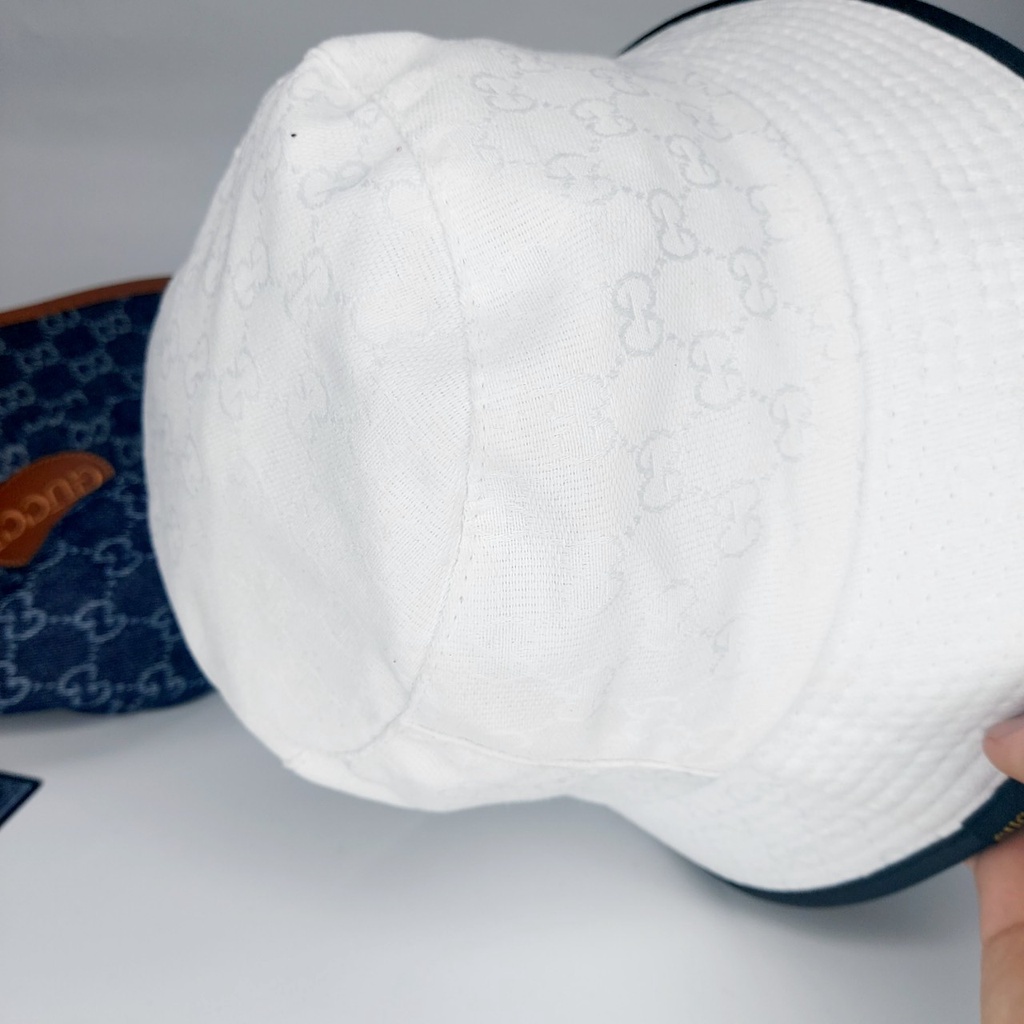 Nón vành tròn Gc logo nổi chất liệu da họa tiết đẹp from 56 - 58