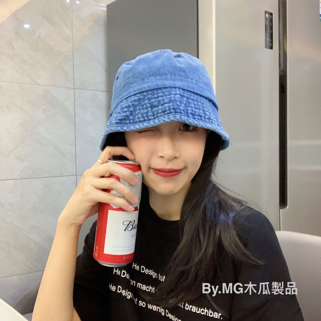Mũ denim vành ngắn nhỏ có thể giặt phiên bản tốt