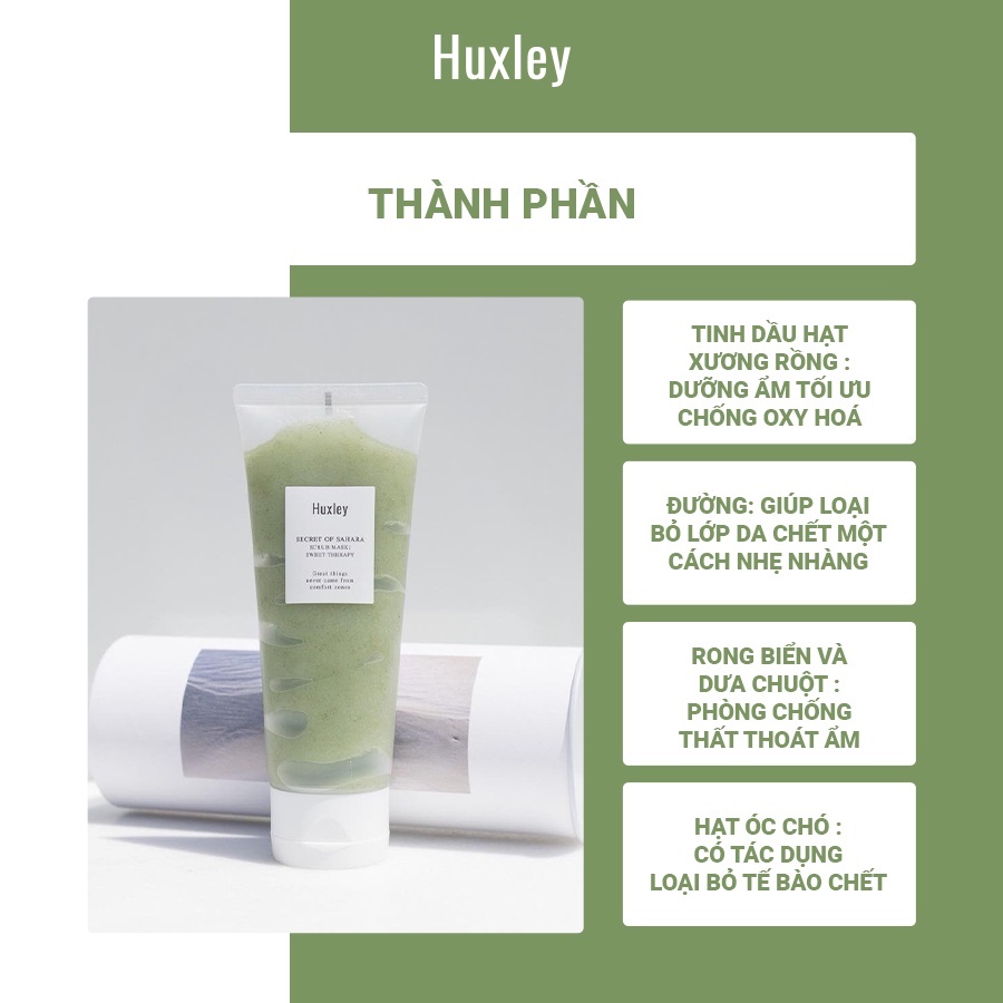 Mặt nạ tẩy tế bào chết Huxley Scrub Mask; Sweet Therapy 120g