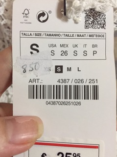 Áo Zara size S