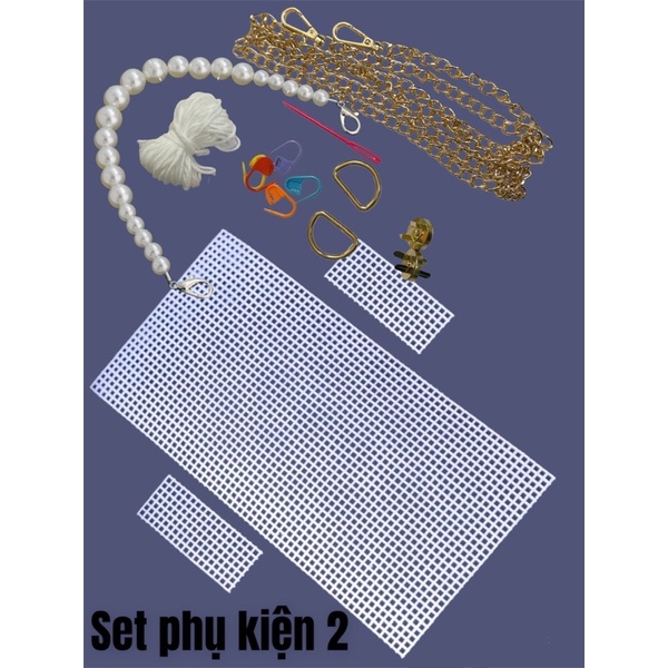Set phụ kiện làm túi xách (Có link video hướng dẫn)