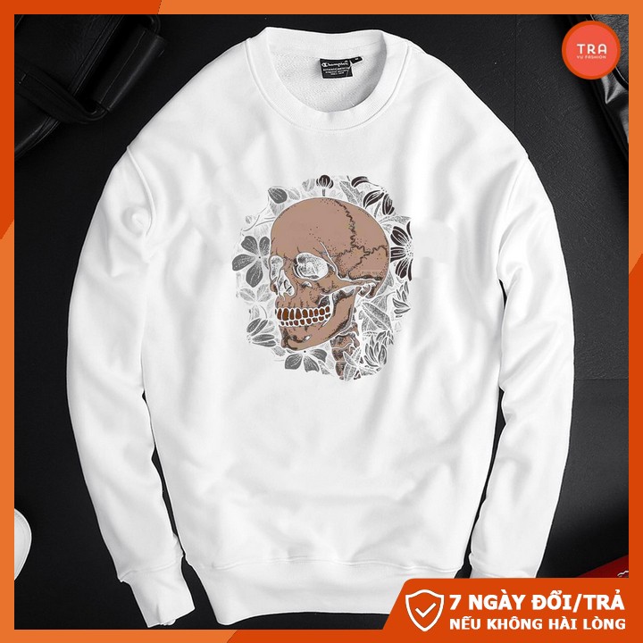 Áo thun nam dài tay chất poly thái đẹp dày mịn phối hình Swerter đầu lâu SW211 | BigBuy360 - bigbuy360.vn