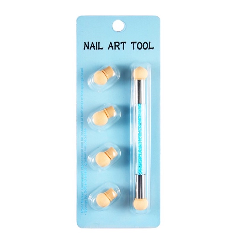 Bút Cọ Dặm Omber 2 đầu mút cán đá Tạo Phom Móng Cực Chuẩn