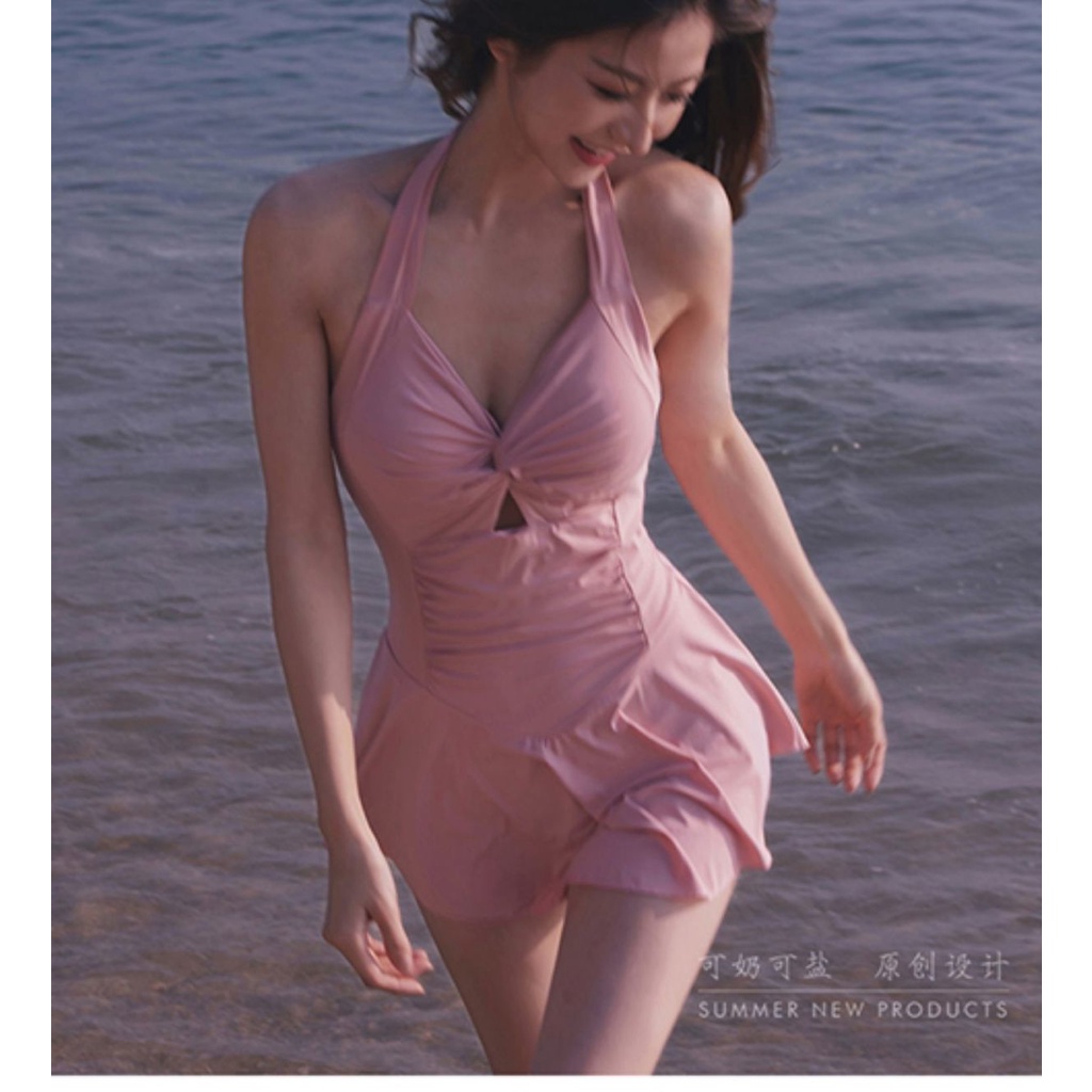 Một mảnh áo tắm phụ nữ ngực với nếp gấp Nhật Bản và Hàn Quốc phong cách cho phụ nữ