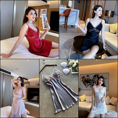Váy ngủ lụa [Mã CUPI15K giảm 15K đơn 100K] hàng tuyển chất đẹp không nhàu không phai, có 5 màu | BigBuy360 - bigbuy360.vn