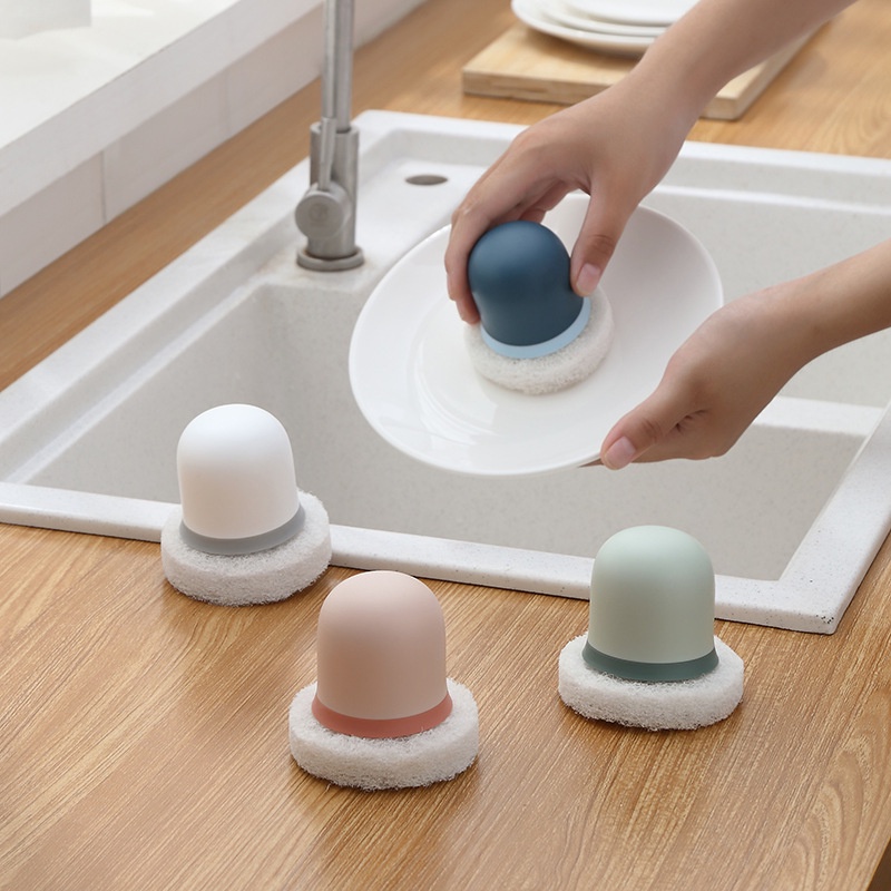 Miếng bọt xốp rửa chén có tay cầm đa năng tiện dụng
