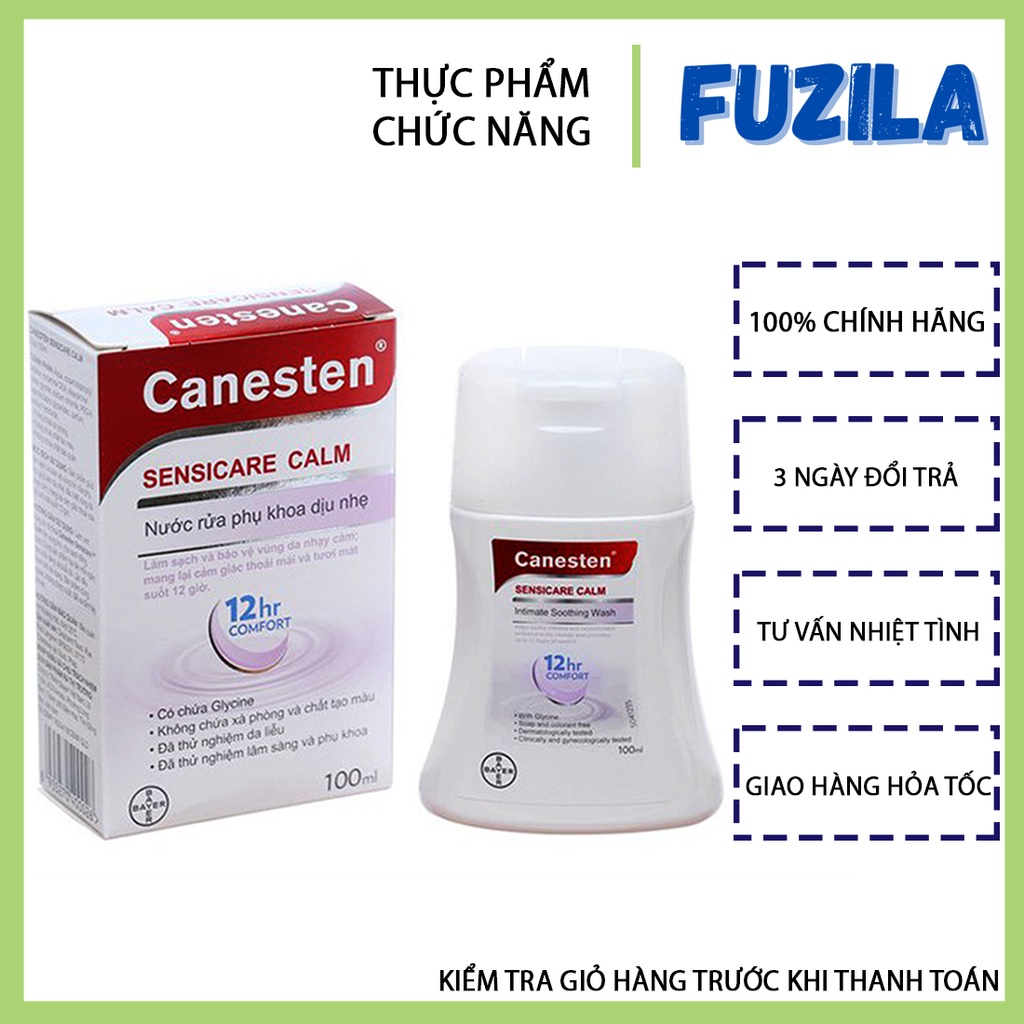 Dung dịch vệ sinh phụ nữ Canesten Sensicare Clam thơm se khít vùng kín nữ chăm sóc vùng kín khử mùi nước rửa phụ khoa