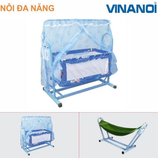 Nôi võng tự động đa năng Vinanoi NV35X, 2 chức năng Nôi em bé từ 0 đến 2 tuổi; Võng em bé từ 0 – 5 tuổi