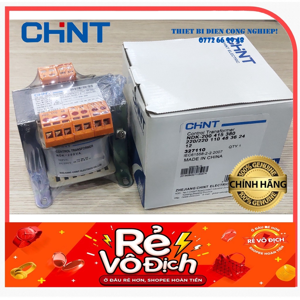 Biến áp cách ly NDK-200VA Chint