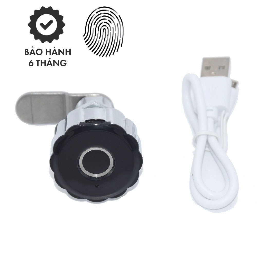 Khóa tủ vân tay mini, sử dụng cho tủ kính, tủ ngăn kéo, tủ hồ sơ.v.v..