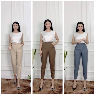 Quần baggy nữ [Hàng chuẩn] quần tây công sở dáng basic