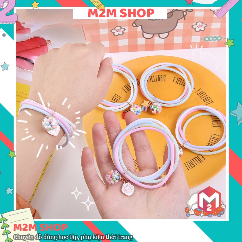 Vòng tay đuổi muỗi silicon thời trang có đính hạt nhũ dành cho bé