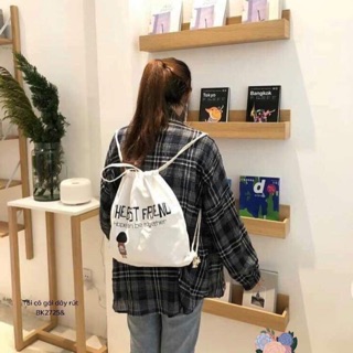 Balô vải dây rút - bk