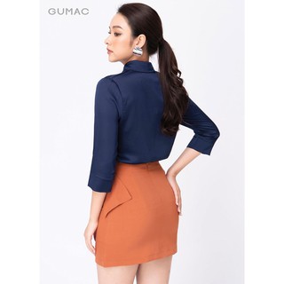 Áo nút xoắn cổ đức AA10248 GUMAC