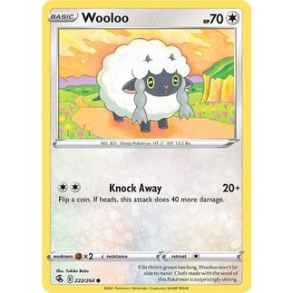 Thẻ Bài Pokemon Wooloo - 222/264 - Common