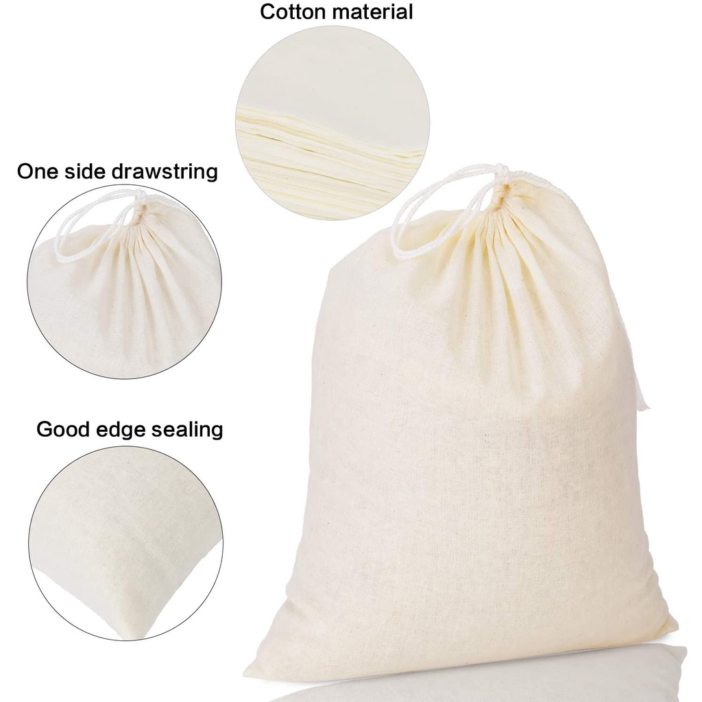 Túi Dây Rút Cotton Rỗng Mini Đựng Trang Sức/Trang Sức Đa Năng