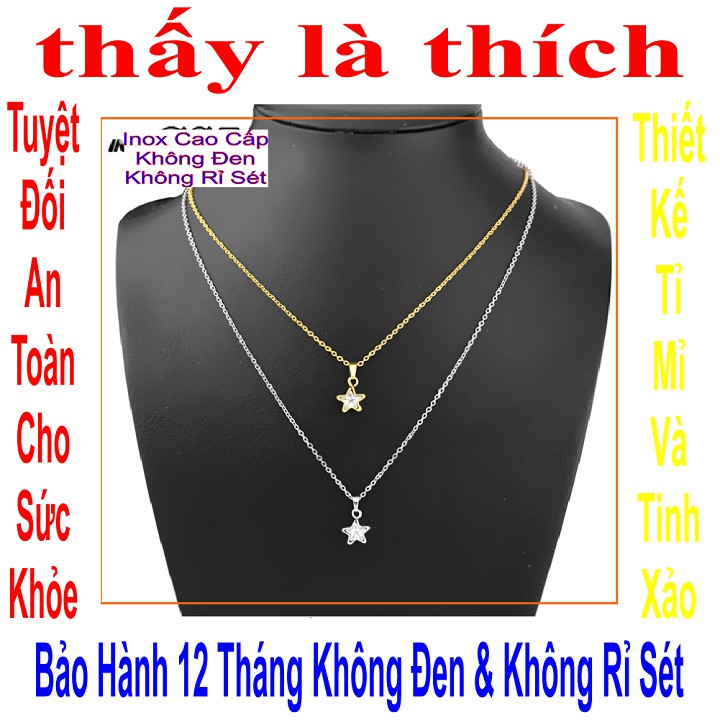 Dây chuyền vàng em bé mặt ngôi sao đính đá Zircon cute - An toàn cho trẻ - Cam kết 1 đổi 1 nếu hoen , gỉ sét