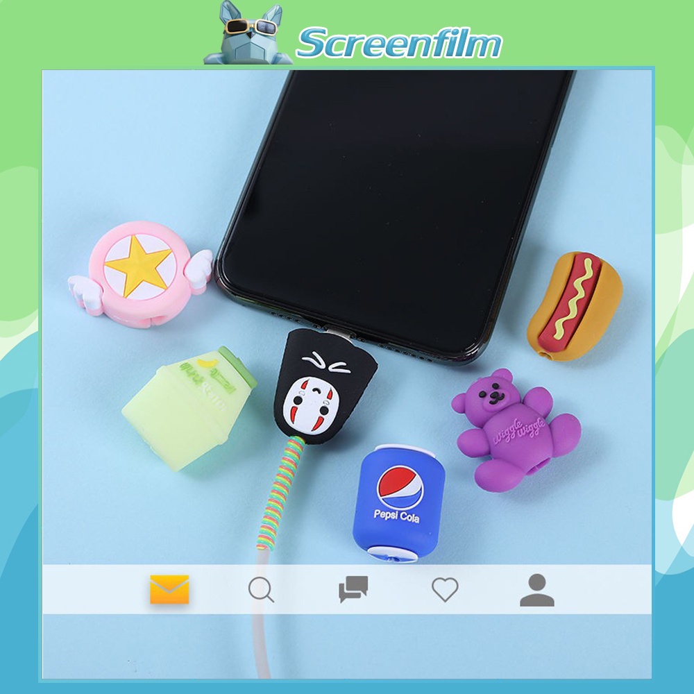 Phụ Kiện Bảo Vệ Đầu Dây Cáp Sạc Chống Đứt Cho iphone Android