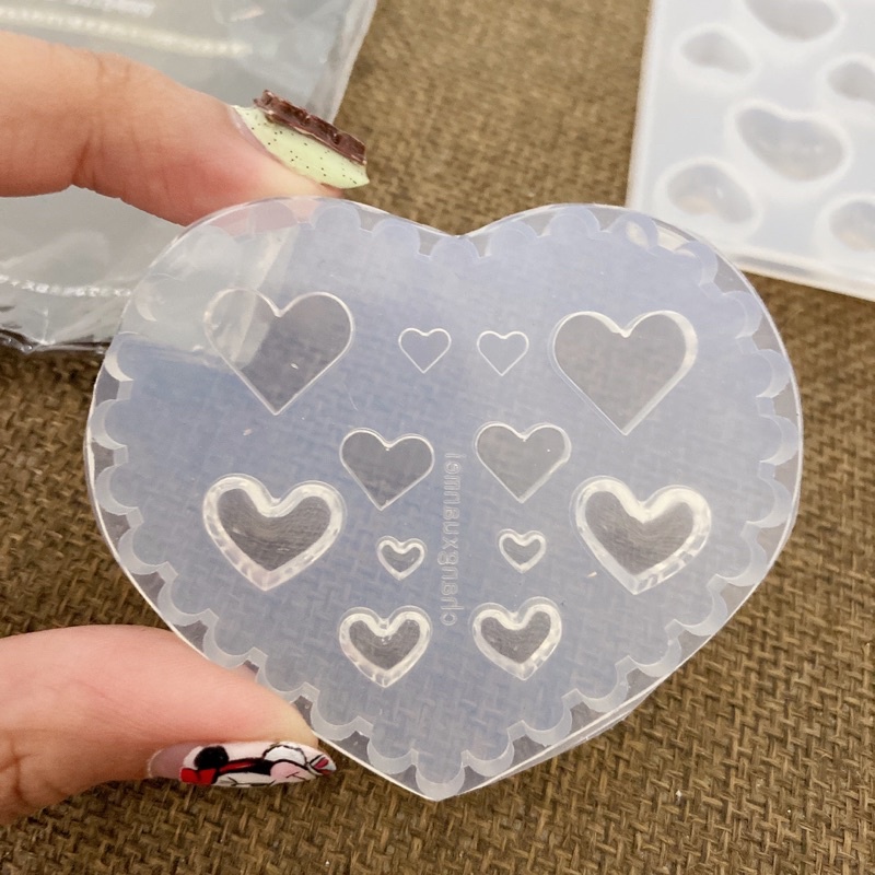 Khuôn tim resin uv làm nails