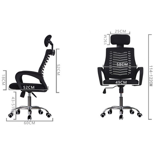 [Mã LIFEBKM1 giảm 10% tối đa 1 triệu đơn từ 500k] Ghế văn phòng cao cấp, Office chair, BH12 THÁNG