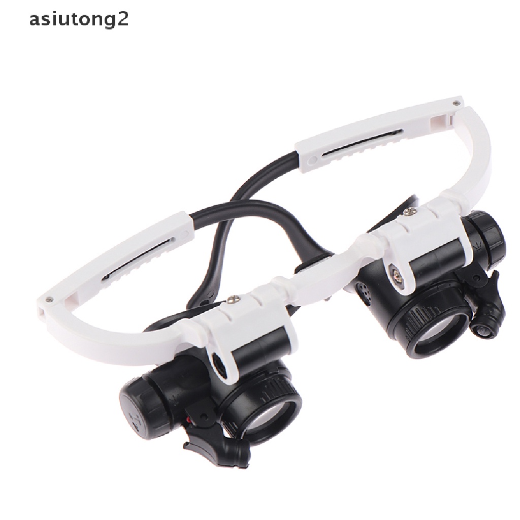 Kính Lúp Đeo Đầu Phóng Đại 8X 15X 23X Có Đèn LED Cho Thợ Làm Đồng Hồ Đeo Tay asiutong2