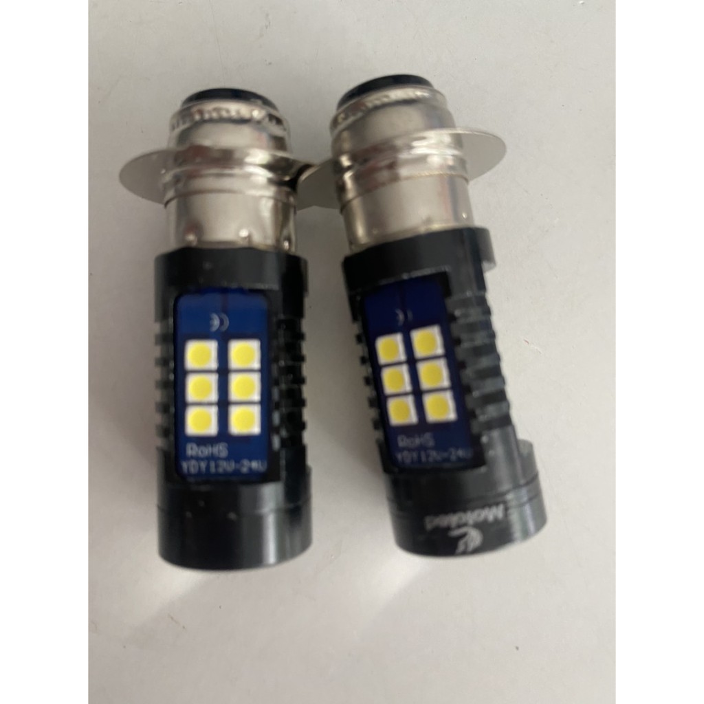 Bóng đèn Led chân P15-3030-21LED công suất 12w - Dành cho xe Cub, Dream, Wave A-ZX, AB Thái, Wave Alpha, Future.