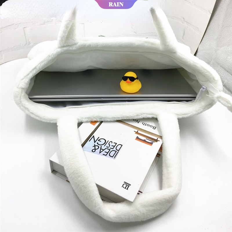 SANRIO Túi Xách Đeo Vai Vải Bông Kích Thước Lớn In Hoạt Hình Cinnamoroll My Melody Kuromi Đáng Yêu Đựng Laptop [RAIN]