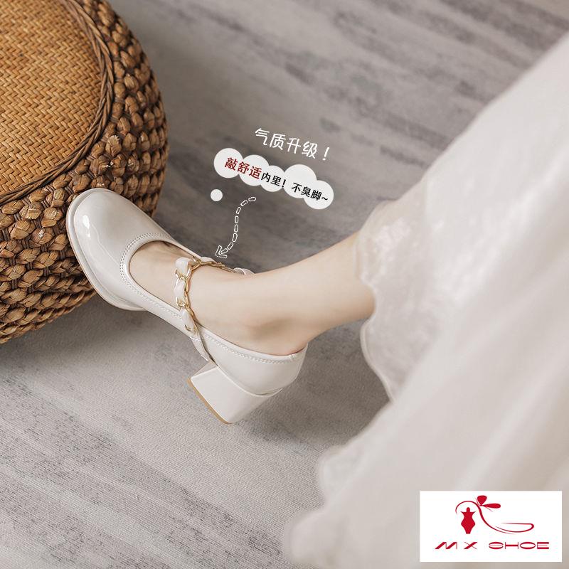 Giày Cao Gót Mary Jane Thiết Kế Mới Đế Dày 2022 Thời Trang Cho Nữ