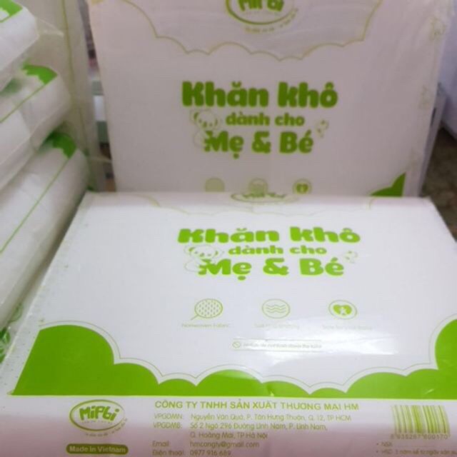 Khăn khô đa năng Mipbi dành cho mẹ và bé 600g ,900g