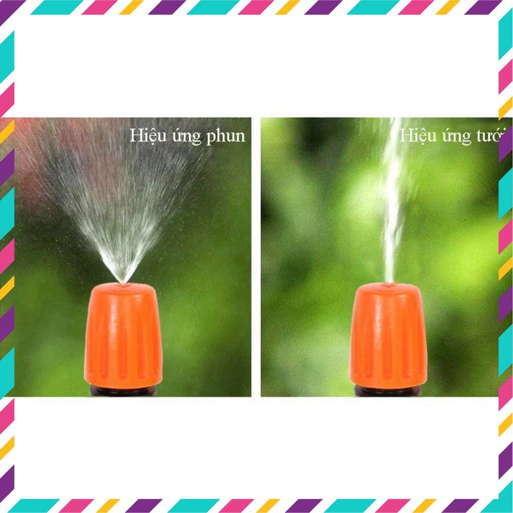 [GIÁ TỐT]  Béc phun sương màu cam và ren 21mm ( nhựa cao cấp) đầu phun không bị tắc, điều chỉnh được lượng nước (1tia)