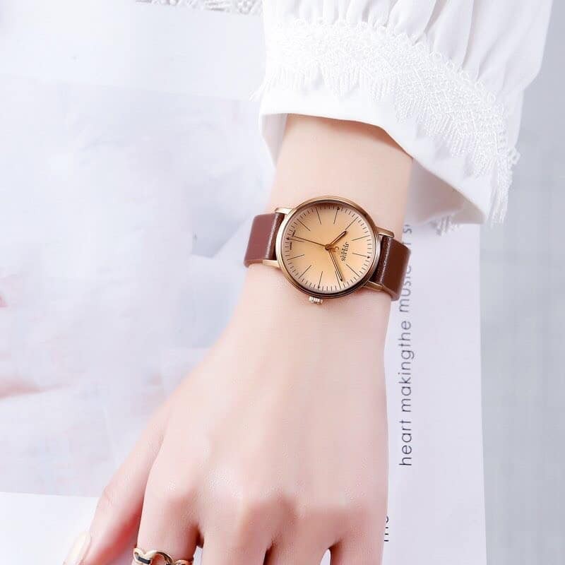 Đồng hồ nữ JA-814LE Julius Hàn Quốc dây da