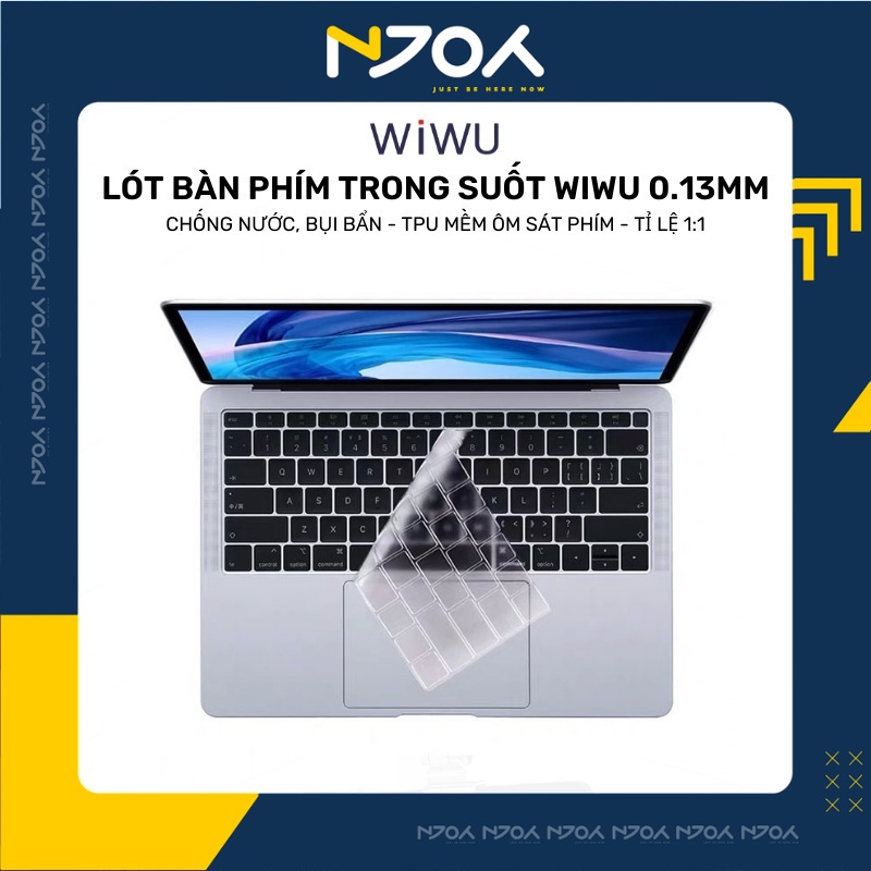 Miếng Lót Bàn Phím Trong Suốt Wiwu Siêu Mỏng 0.13mm Chống Nước Bụi Bẩn Không Che Đèn  Pro M1 14 Inch 16 Inch