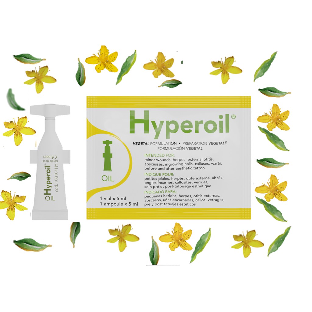 Hyperoil 5ml - thảo dược hỗ trợ làm lành vết loét tì đè, các loại vết thương, vết mổ hậu phẫu, bỏng, ngăn ngừa sẹo …