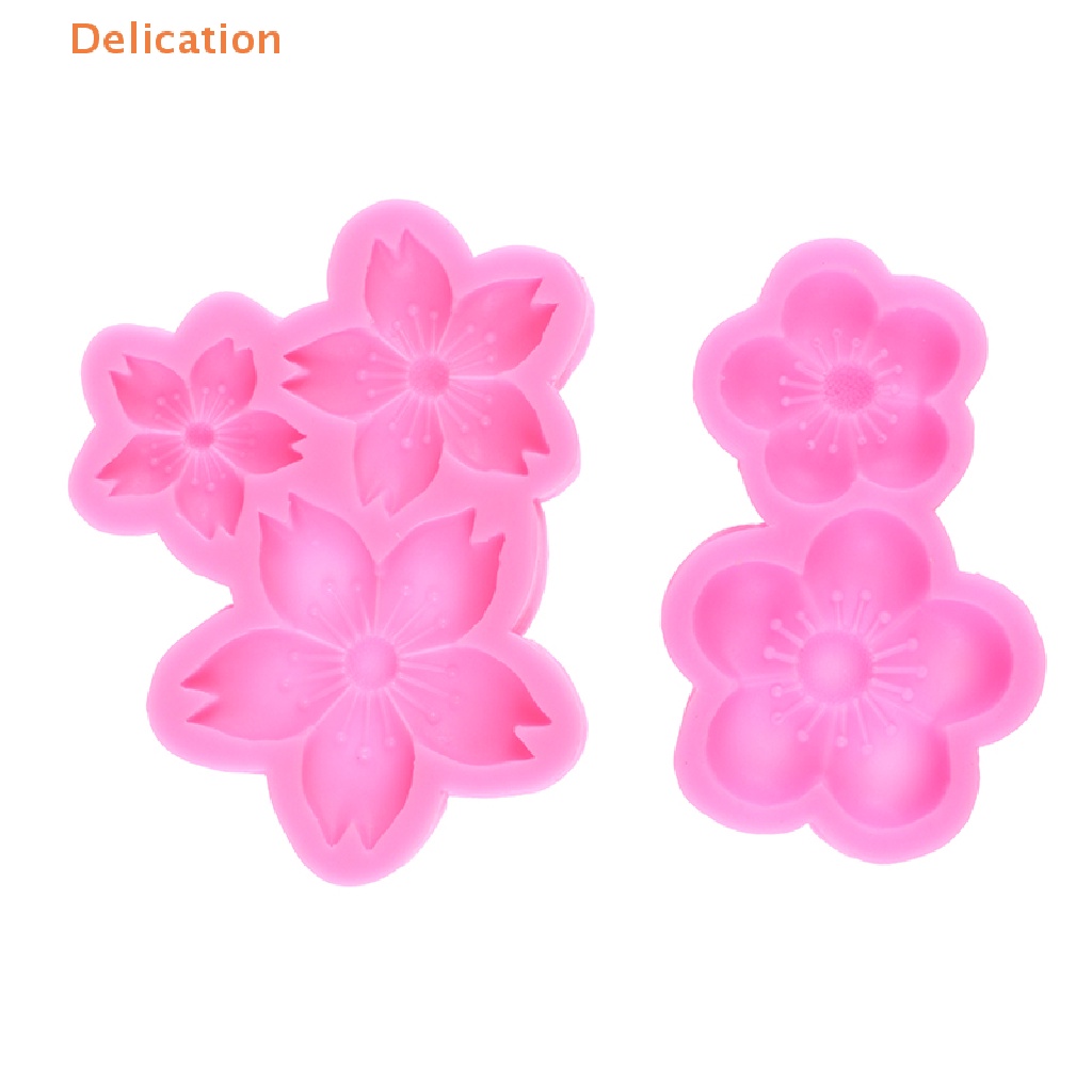 Khuôn Silicon Mềm Làm Kẹo Đường Hình Hoa Nở Trang Trí Bánh